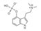 Psilocybin chemical formula, vector structure of molecule