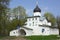 Pskov. Church in spring day, Russia