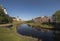 Pskov fortress and Golden embankment on the river Pskov.