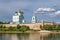 Pskov Kremlin (Krom) and the Trinity orthodox cathedral, Russia