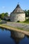 Pskov, Pokrovskaya tower and the wall of the Roundabout city on the Bank of the Velikaya river