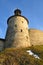 Pskov, Russia. Kutekroma tower from the Velikaya river the Pskov Krom