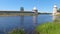 Pskova river at the Pskov Kremlin, Sunny July day