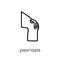 Psoriasis icon. Trendy modern flat linear vector Psoriasis icon