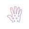 Psoriatic arthritis gradient linear vector icon