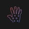 Psoriatic arthritis gradient vector icon for dark theme