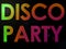 Psychadelic LED Lights Disco Party Sign Text