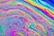 Psychedelic abstract background formed by soap bubble reflecting light