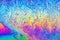 Psychedelic abstract background formed by soap bubble reflecting light