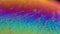 Psychedelic abstract planet-like soap bubble, light refraction on a soap bubble, Macro Close Up in soap bubble. Rainbow colors on