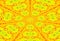 Psychedelic art, abstract painting in a bright colors of yellow, red, textille print, ornament, pattern, goa, psy-trance