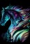 Psychedelic Aurora Borealis Stallion, Made with Generative AI