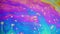 Psychedelic background of motion surface of colorful soap bubble