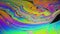 Psychedelic background of motion surface of colorful soap bubble