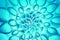 Psychedelic blue flower abstract