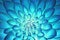 Psychedelic blue flower abstract