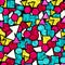 Psychedelic bright geometric abstract pattern