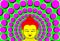 Psychedelic Buddha with moving background