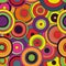 Psychedelic circles seamless pattern