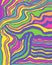 Psychedelic colorful waves pattern. Fantastic art with decorative texture.