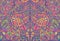 Psychedelic creative colorful symmetrical pattern design art.