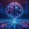 Psychedelic Crystal Brain, Mind Universe, Astral Projection, Abstract Space Concept