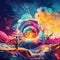 Psychedelic Explosion of Vivid Colors