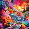 Psychedelic Explosion of Vivid Colors