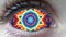 Psychedelic Eye Abstract Colorful Looped Background