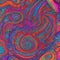 Psychedelic Fluid Liquid Kaleidoscope Pastel Print with Swirls