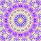 Psychedelic funky colorful vivid mandala, pink, purple, and green