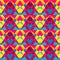 Psychedelic geometric seamless pattern