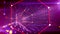 Psychedelic hexagonal portal in violet backdrop