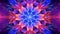 Psychedelic Kaleidoscope Colored background in blue purple and pink