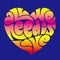 Psychedelic love typography: All we need is love.