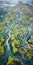 Psychedelic Marshlands: A Mesmerizing Aerial View Of Nature\\\'s Patterns