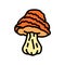 psychedelic narcotic mushroom color icon vector illustration