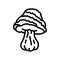 psychedelic narcotic mushroom line icon vector illustration