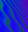 Psychedelic neon green blue wavy techno water lines