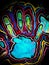 Psychedelic Neon HandPrint