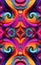 Psychedelic pattern of abstract colorul shapes and waves organic textured. Generative AI