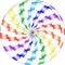 psychedelic pattern, snail, multi-colored spiral, optical illusion in the colors of the rainbow