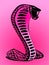 Psychedelic Pink Snake Illustration Design