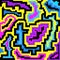 Psychedelic pixels beautiful abstract geometric pattern