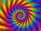 Psychedelic Rainbow Spiral Background