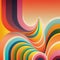 Psychedelic retro hippy spited blur orange -yellow background