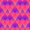 Psychedelic rhombuses bright abstract decorative seamless pattern, neon pink purpule blue gradient colors.
