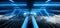 Psychedelic Sci Fi Smoke Neon Laser Spaceship Future Dark Corridor Glowing Blue  Concrete Grunge Hallway Virtual Reality Vibrant