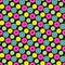 Psychedelic small circles on a black background seamless pattern