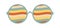 Psychedelic sunglasses in the style of the 1970. Retro groovy graphic elements of glasses with rainbow, lines and waves.